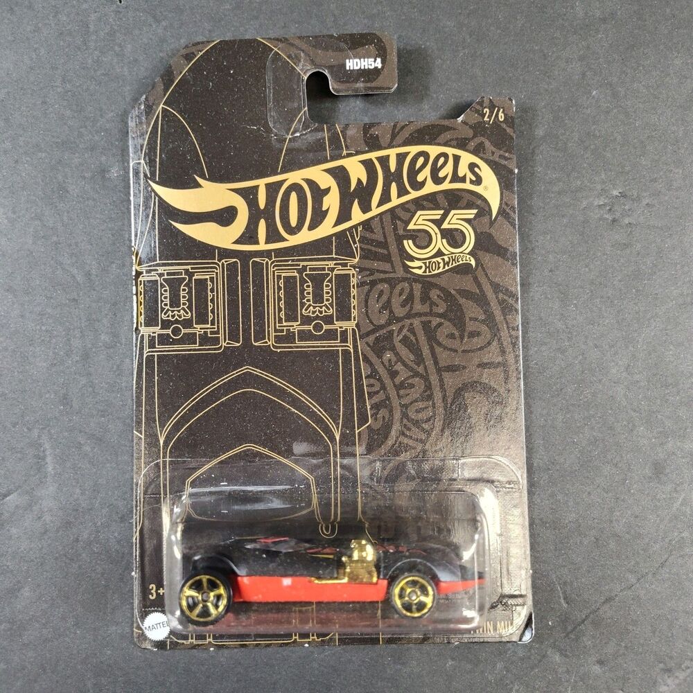 2023 Hot Wheels Black Red Gold 55th Anniversary Twin Mill